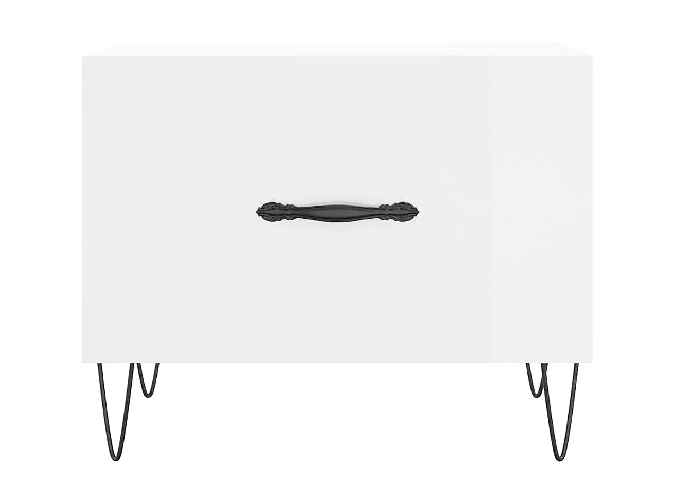 Couchtisch Beistelltisch Hochglanz-Weiß 50x50x40 cm Holzwerkstoff -MN87178