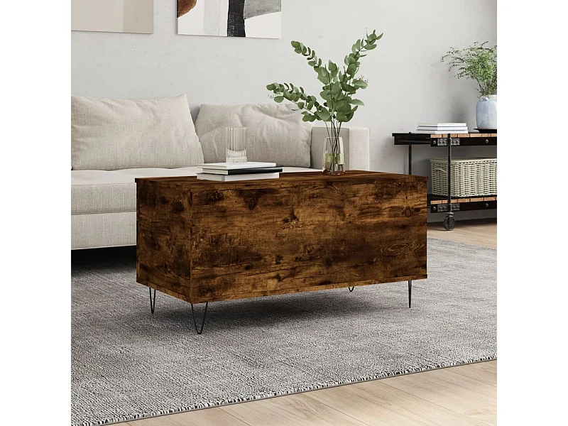 Couchtisch Beistelltisch Räuchereiche 90x44,5x45 cm Holzwerkstoff -MN45895