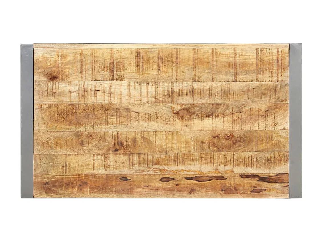 Couchtisch Beistelltisch 110x60x40 cm Raues Mangoholz -MN34785
