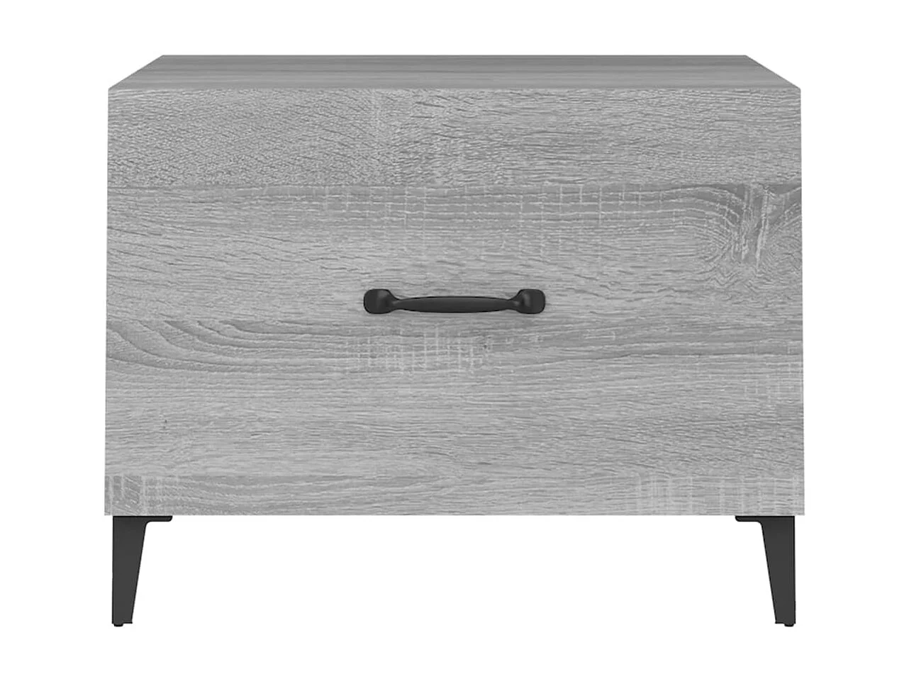 Couchtisch Beistelltisch mit Metallbeinen Grau Sonoma 50x50x40 cm -MN16112