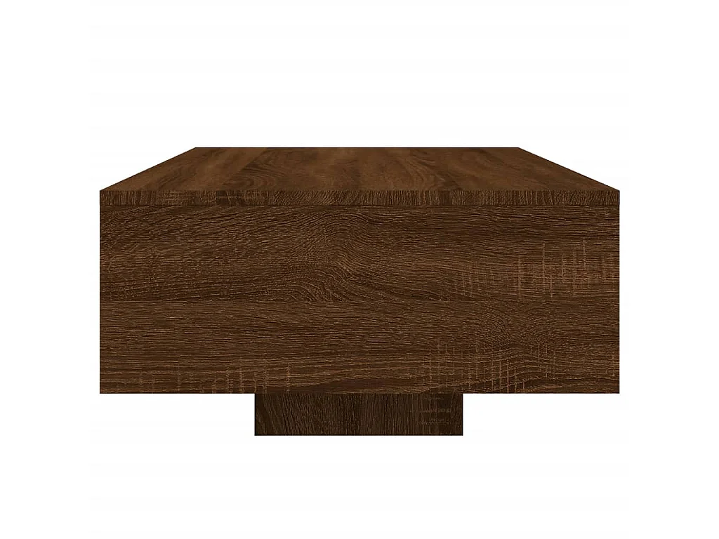 Couchtisch Beistelltisch mit LED-Leuchten Braun Eichen-Optik 85x55x31 cm -MN60084