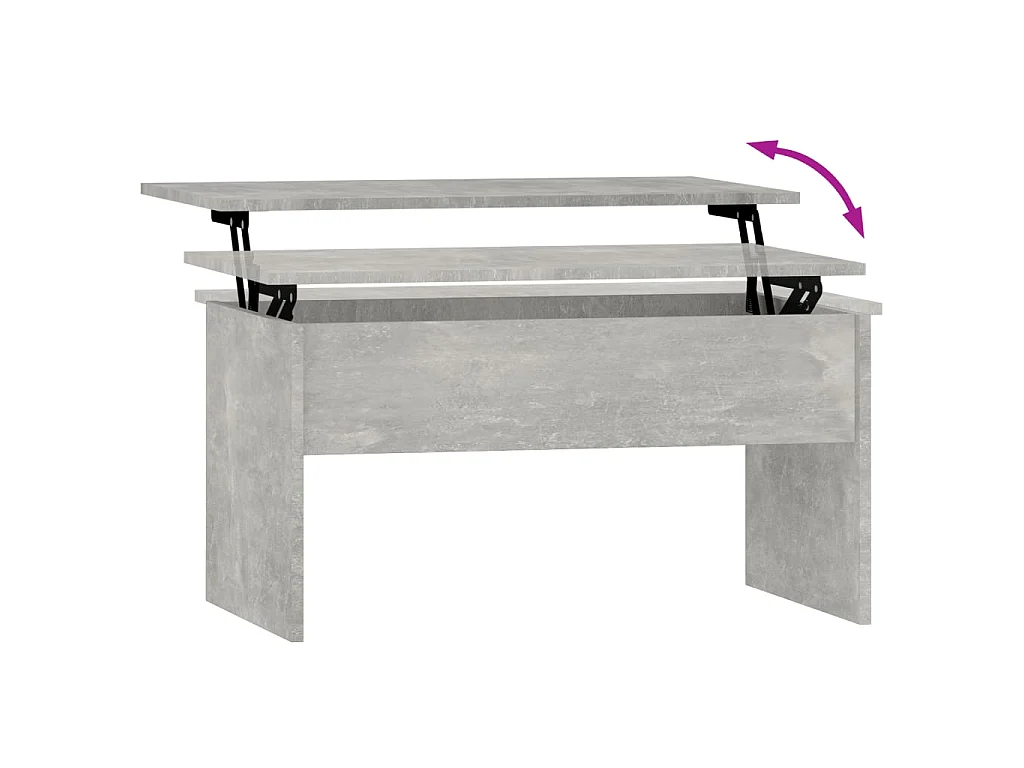 Couchtisch Beistelltisch Betongrau 80x50,5x41,5 cm Holzwerkstoff -MN57956