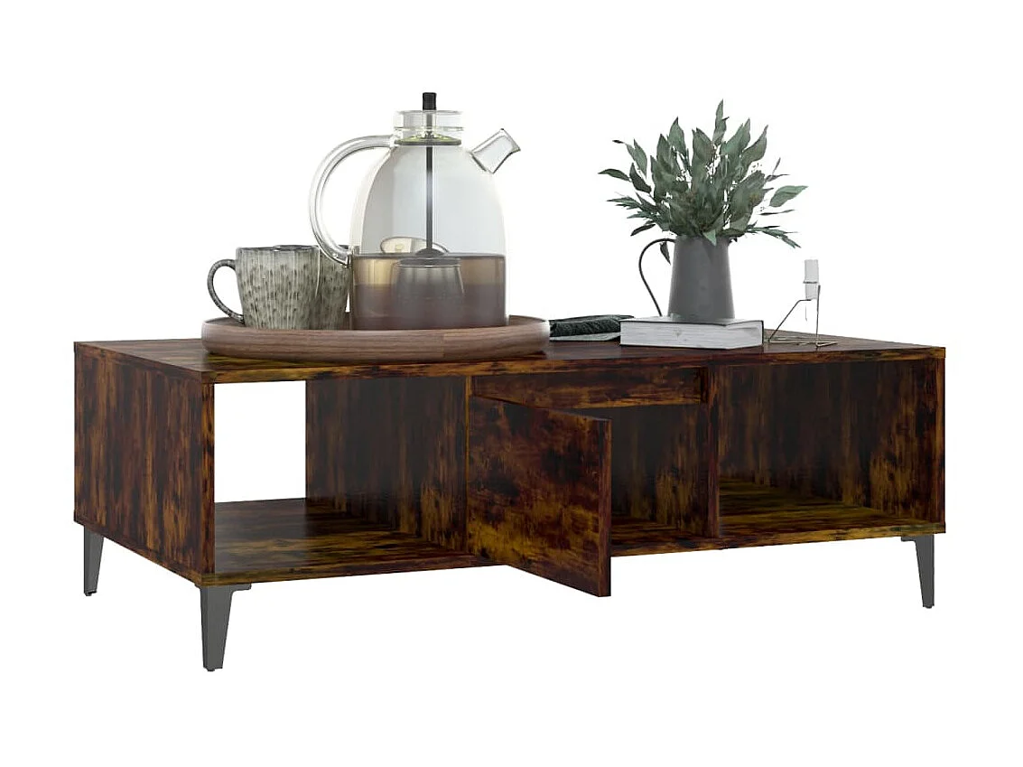 Couchtisch Beistelltisch Räuchereiche 103,5x60x35 cm Holzwerkstoff -MN30030