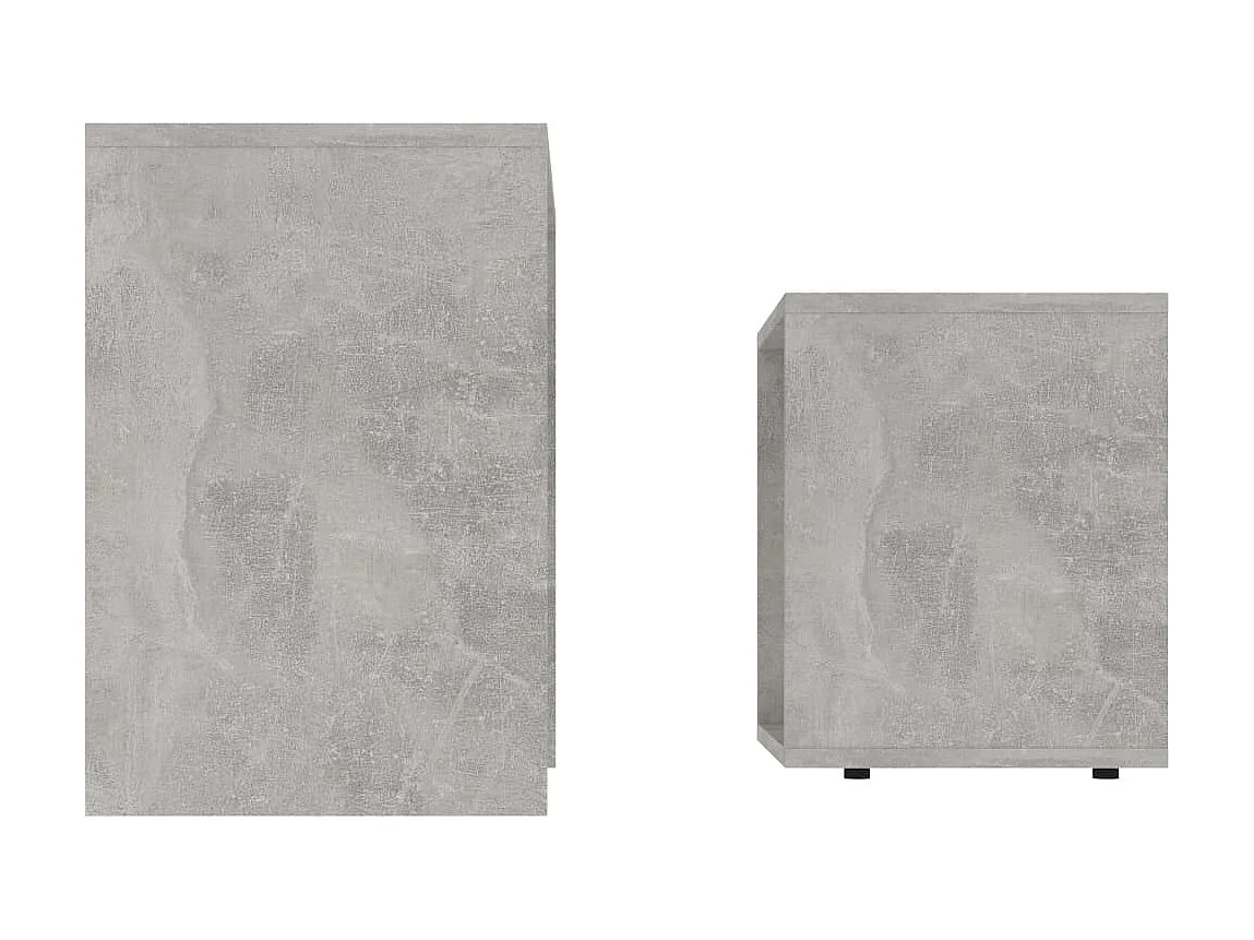 Couchtisch,Beistelltisch-Set Betongrau 48x30x45 cm Holzwerkstoff -MN55264