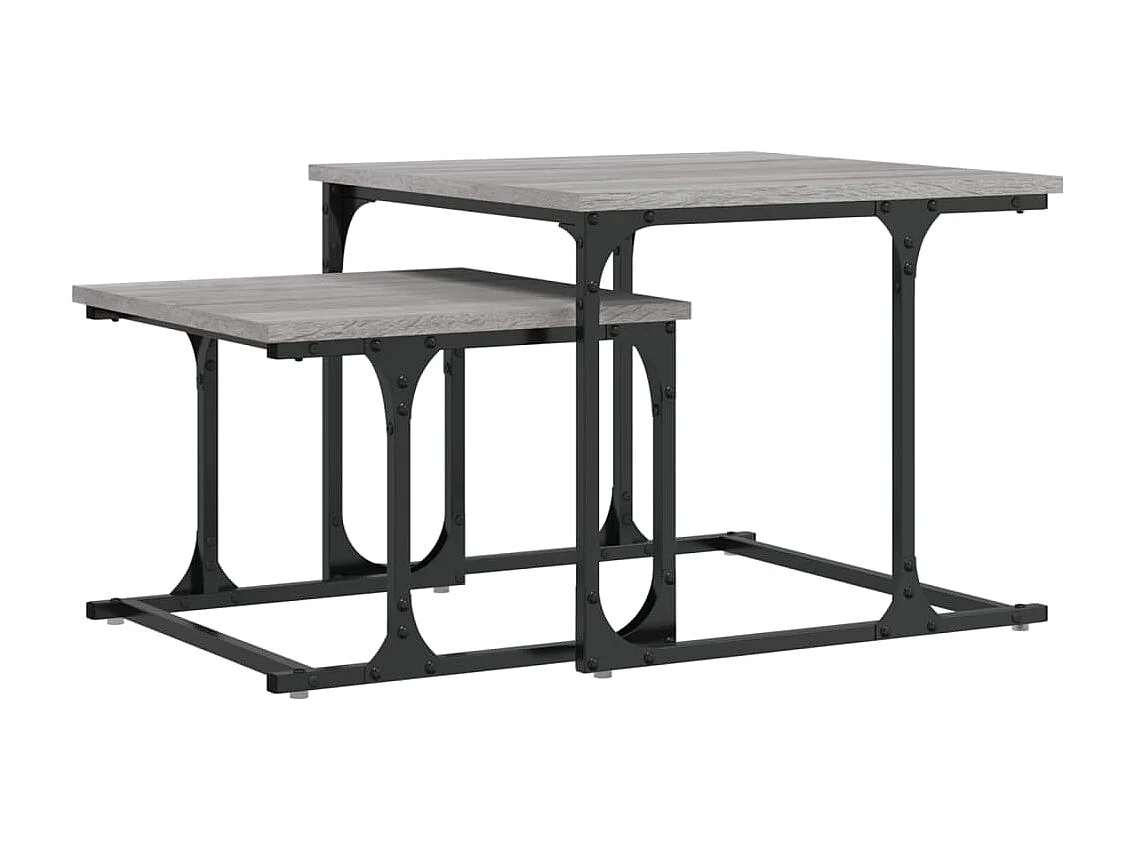 2er-Set Satztische Couchtische Grau Sonoma Holzwerkstoff -MN52514