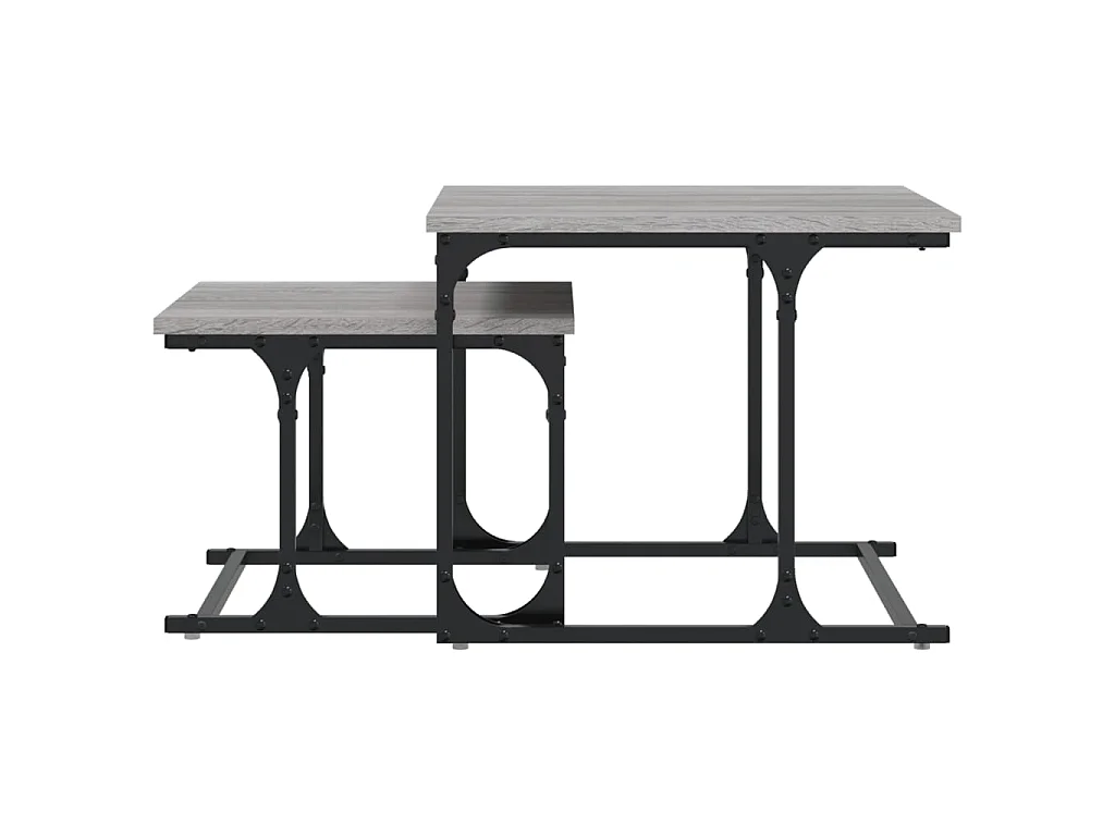 2er-Set Satztische Couchtische Grau Sonoma Holzwerkstoff -MN52514