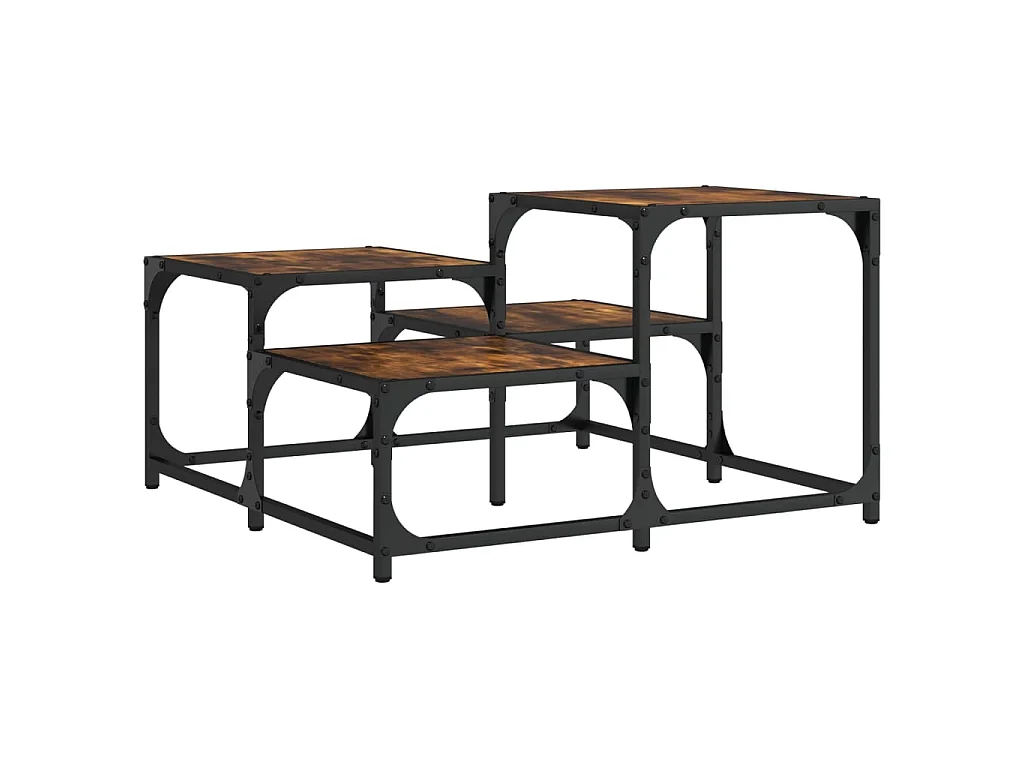 Couchtisch Beistelltisch Räuchereiche 68x68x40 cm Holzwerkstoff -MN21672