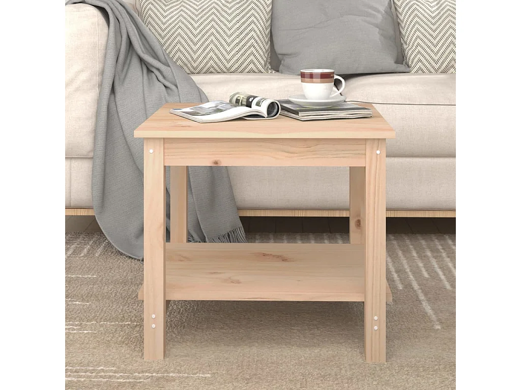 Couchtisch Beistelltisch 50x50x45 cm Massivholz Kiefer -MN76200