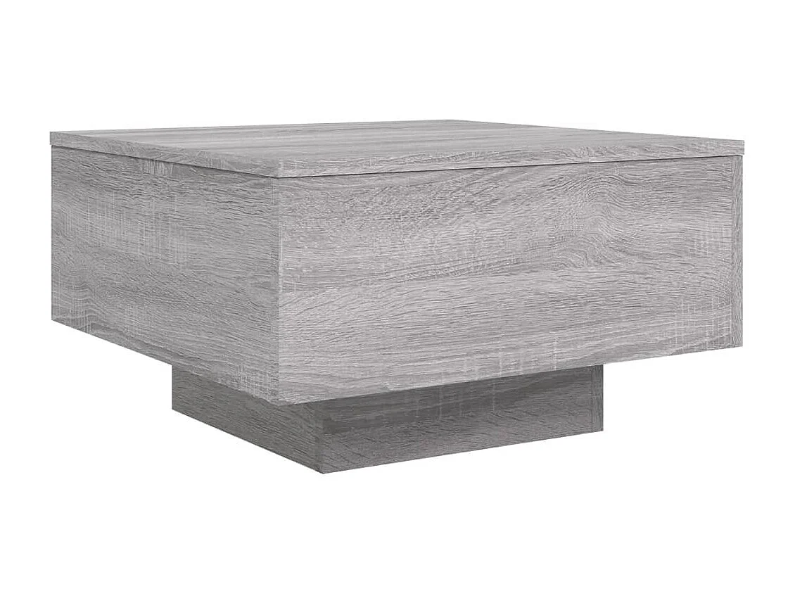 Couchtisch Beistelltisch mit LED-Leuchten Grau Sonoma 55x55x31 cm -MN96790