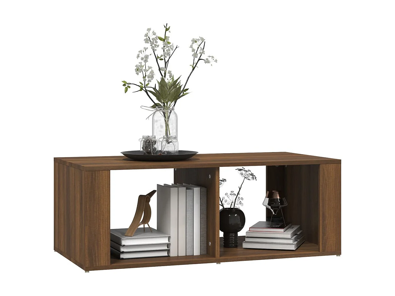 Couchtisch Braun Beistelltisch Eichen-Optik 100x50x36 cm Holzwerkstoff -MN39646