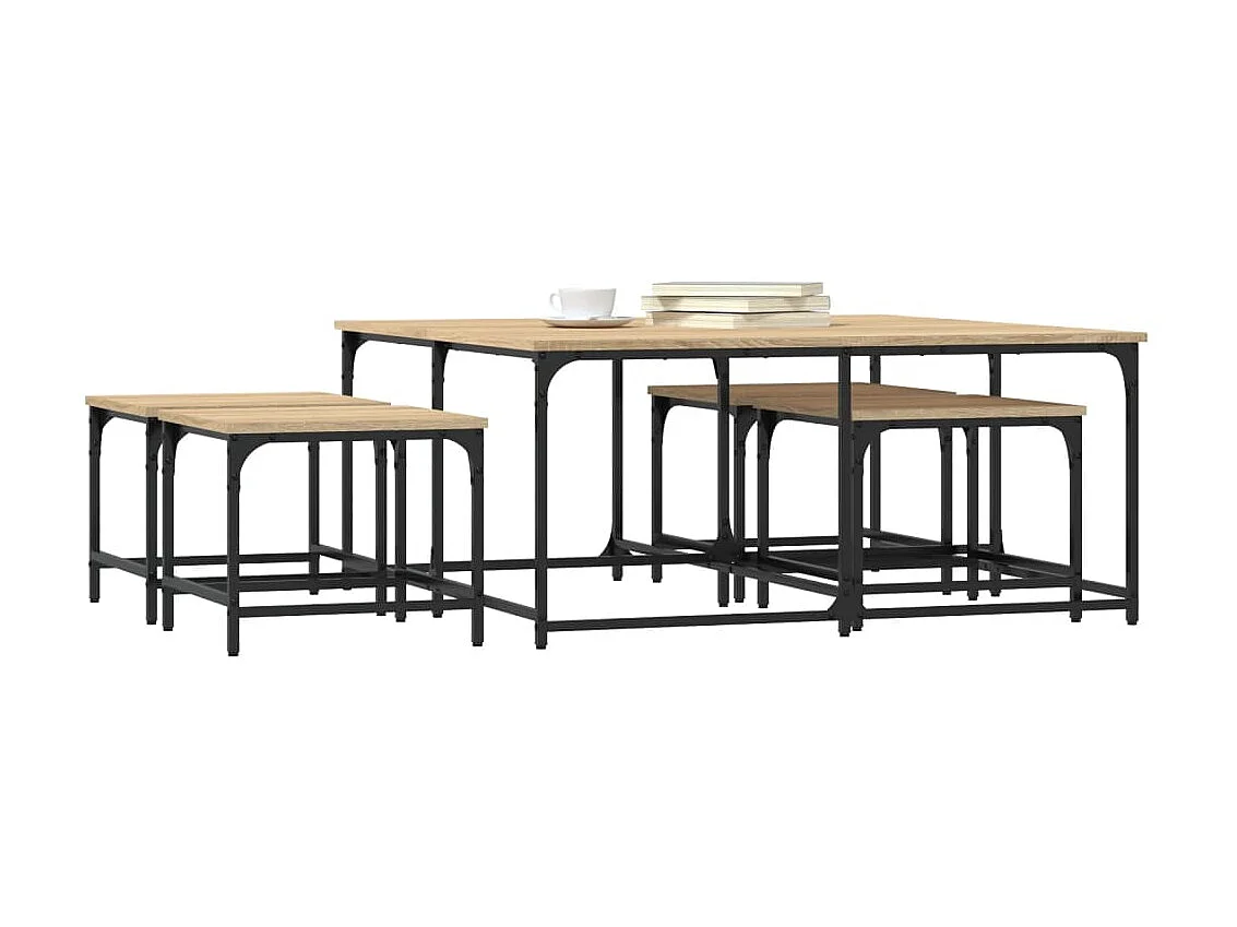 5er-Set Beistelltisch Satztische Sonoma-Eiche Holzwerkstoff -MN92421