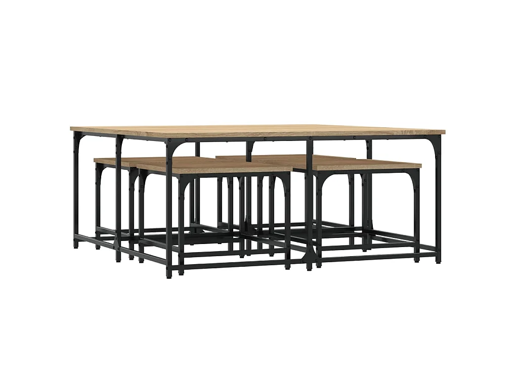 5er-Set Beistelltisch Satztische Sonoma-Eiche Holzwerkstoff -MN92421