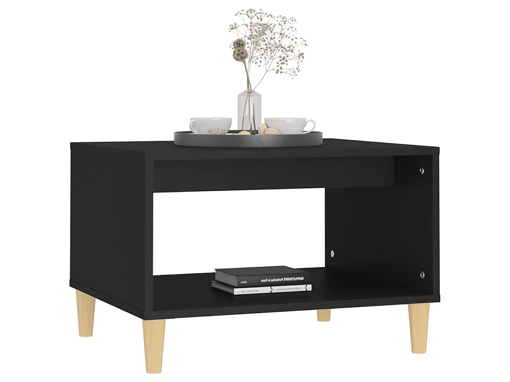 Couchtisch Beistelltisch Schwarz 60x50x40 cm Holzwerkstoff -MN71752