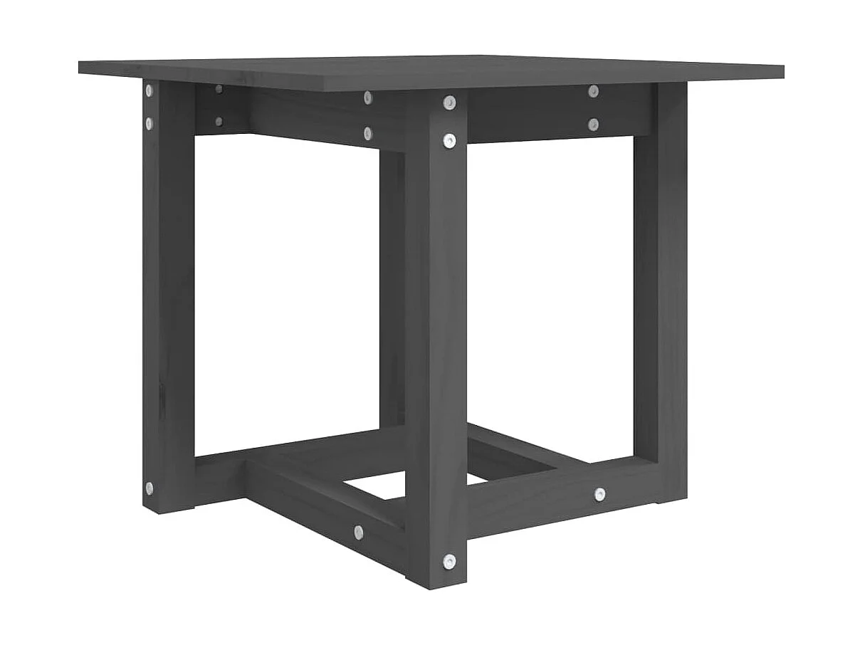 Couchtisch Beistelltisch Grau 50x50x45 cm Massivholz Kiefer -MN95474