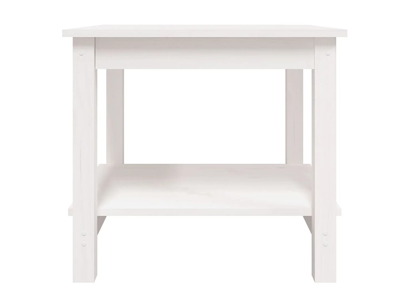 Couchtisch Beistelltisch Weiß 50x50x45 cm Massivholz Kiefer -MN75291