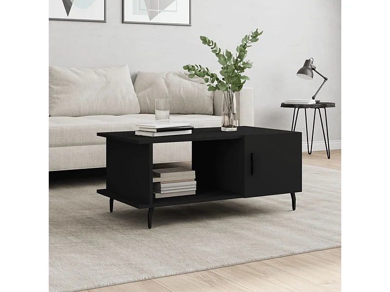 Couchtisch Beistelltisch Schwarz 90x50x40 cm Holzwerkstoff -MN10273