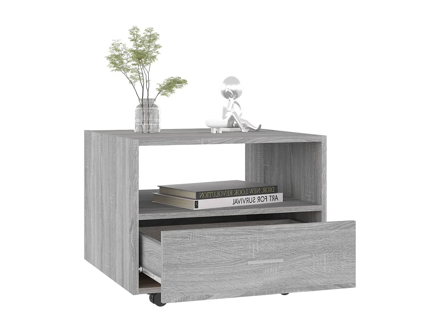 Couchtisch Beistelltisch Grau Sonoma 55x55x40 cm Holzwerkstoff -MN92380