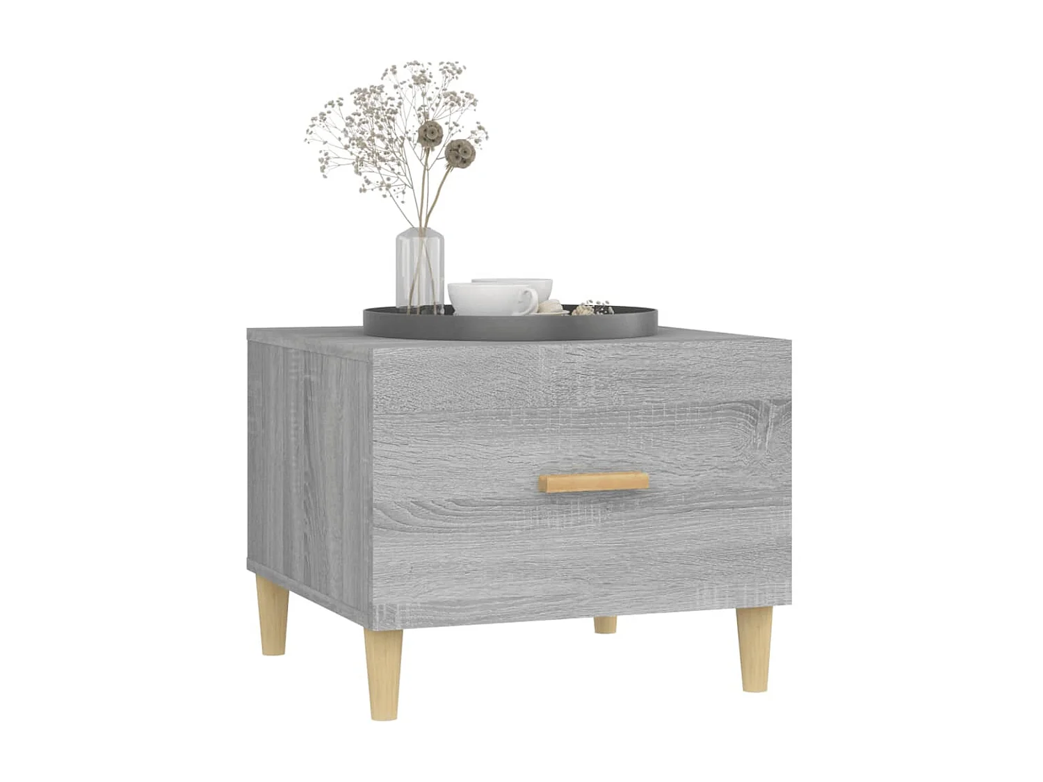 Couchtisch Beistelltisch Grau Sonoma 50x50x40 cm Holzwerkstoff -MN69821