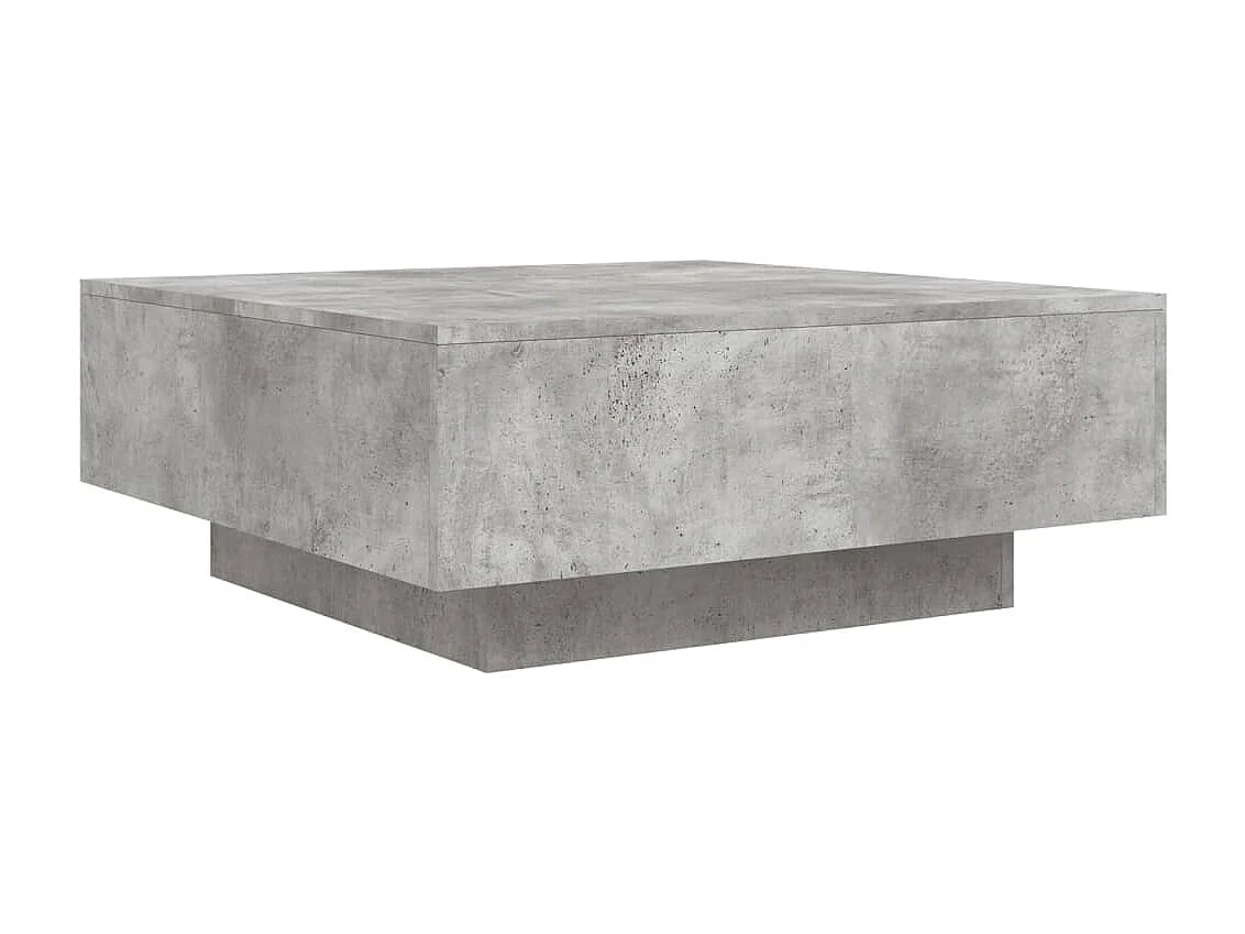Couchtisch Beistelltisch mit LED-Leuchten Betongrau 80x80x31 cm -MN97760