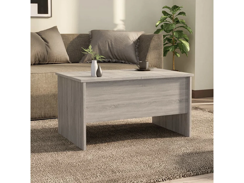 Couchtisch Beistelltisch Grau Sonoma 80x50x42,5 cm Holzwerkstoff -MN45289