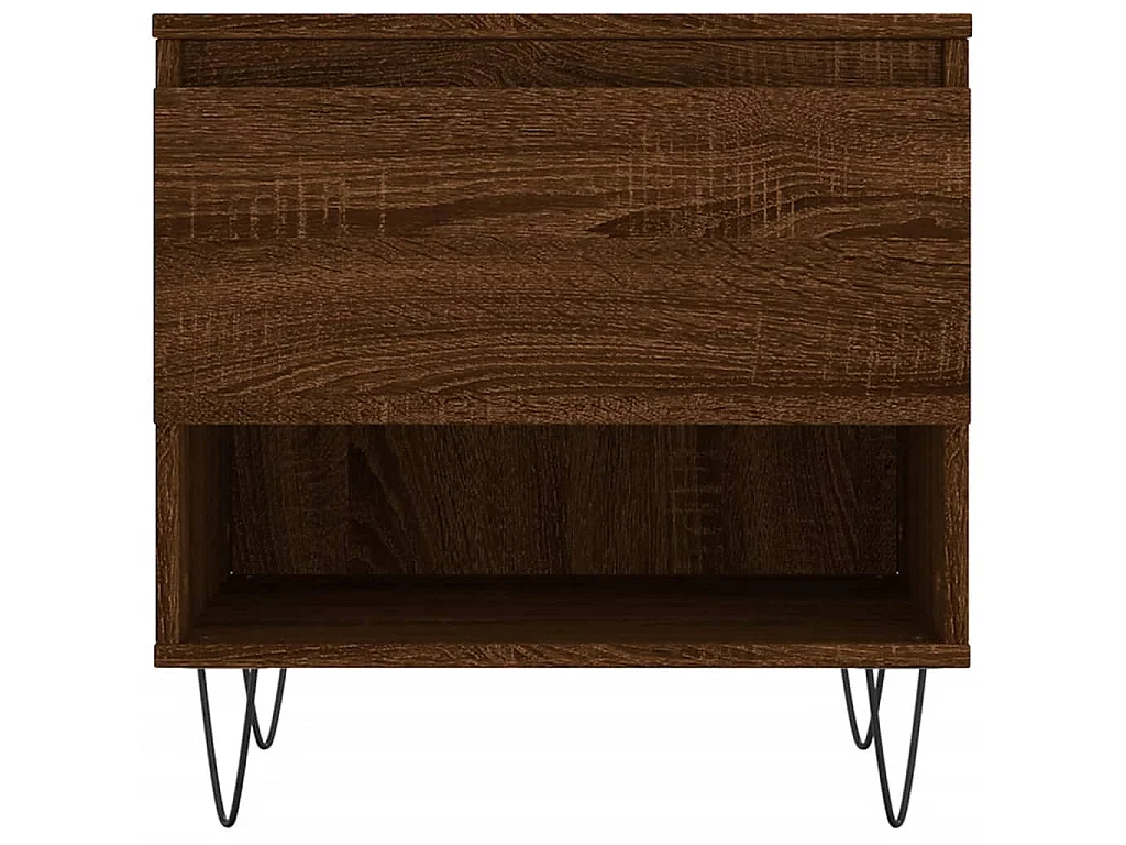 2er-Set Couchtische Beistelltisch Braun Eichen-Optik 50x46x50 cm Holzwerkstoff -MN69201