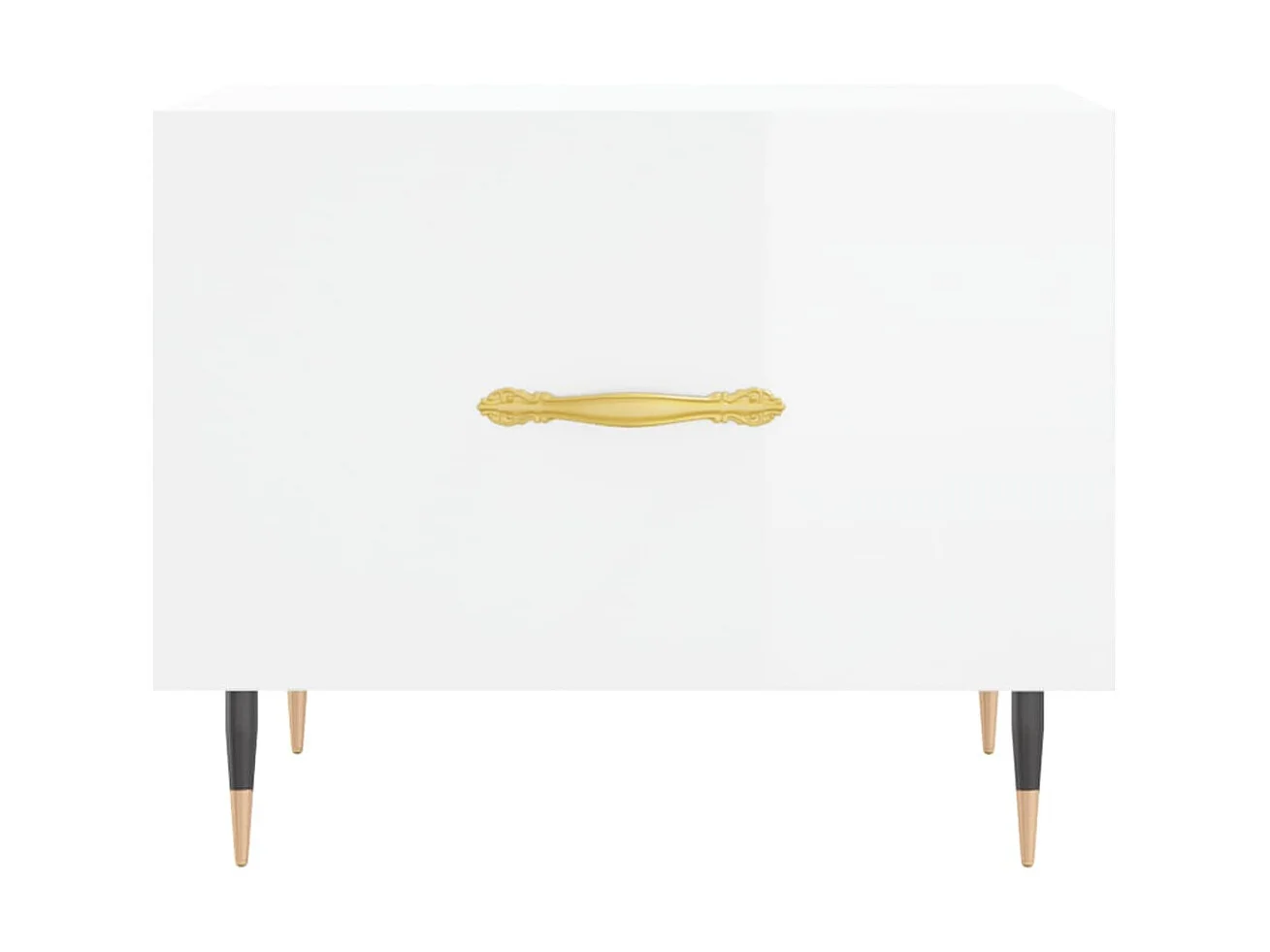 2er-Set Couchtische Beistelltisch Hochglanz-Weiß 50x50x40 cm Holzwerkstoff -MN41908