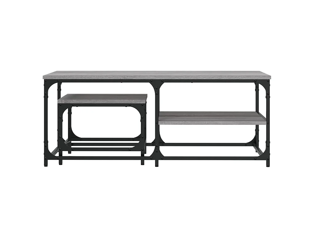 2er-Set Satztische Couchtische Grau Sonoma Holzwerkstoff -MN41725