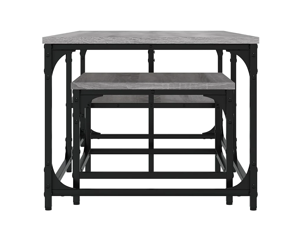2er-Set Satztische Couchtische Grau Sonoma Holzwerkstoff -MN41725