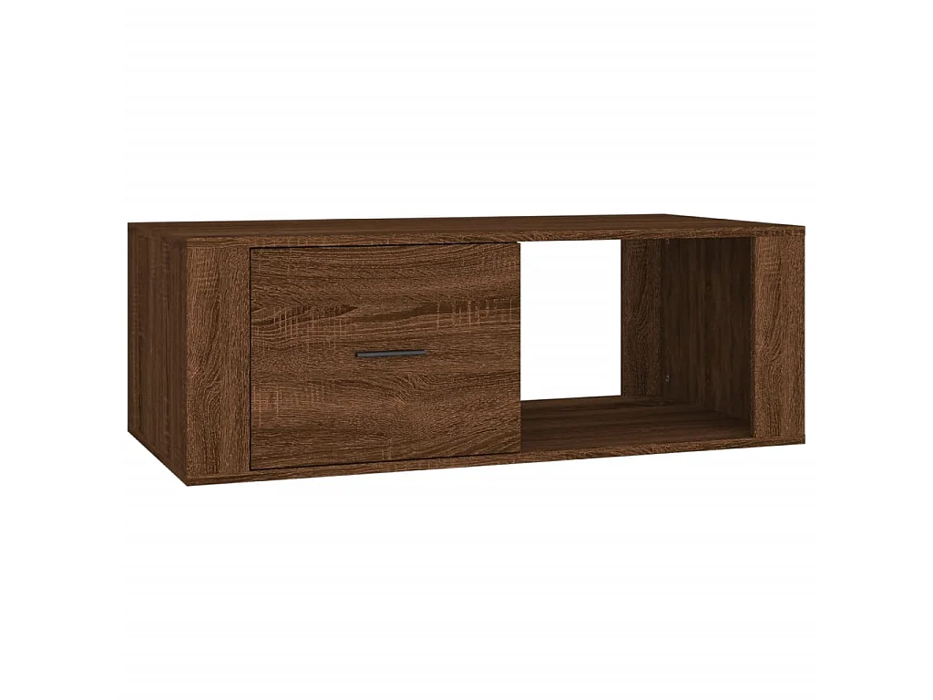Couchtisch Braun Beistelltisch Eichen-Optik 100x50,5x35 cm Holzwerkstoff -MN70460