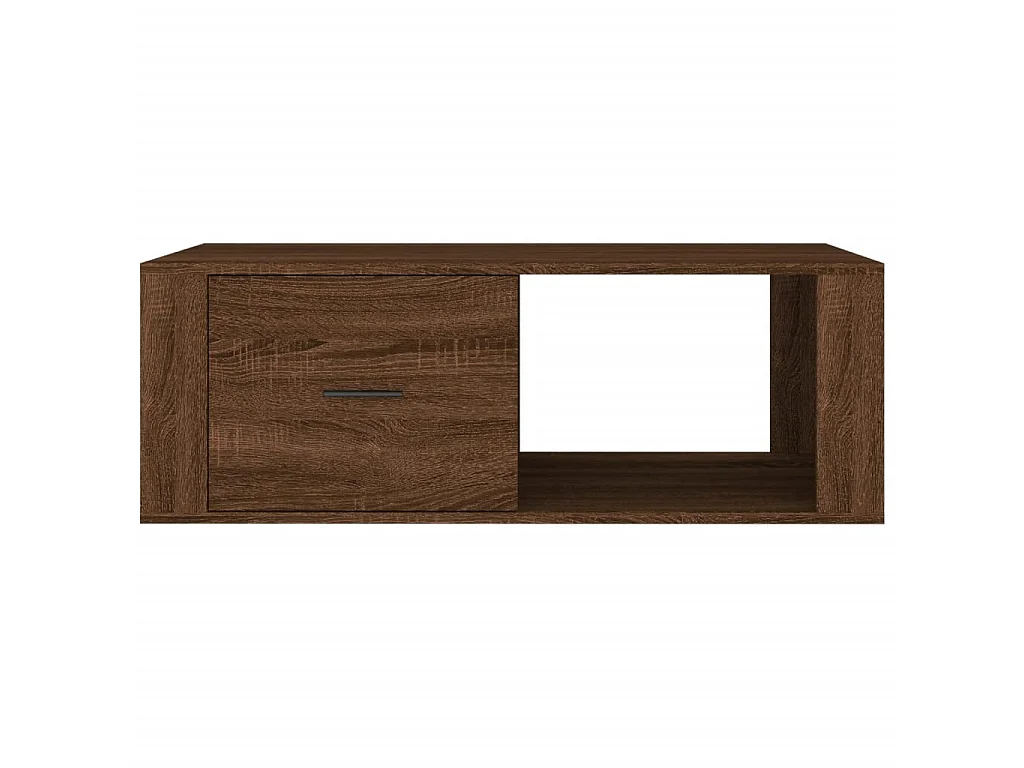 Couchtisch Braun Beistelltisch Eichen-Optik 100x50,5x35 cm Holzwerkstoff -MN70460