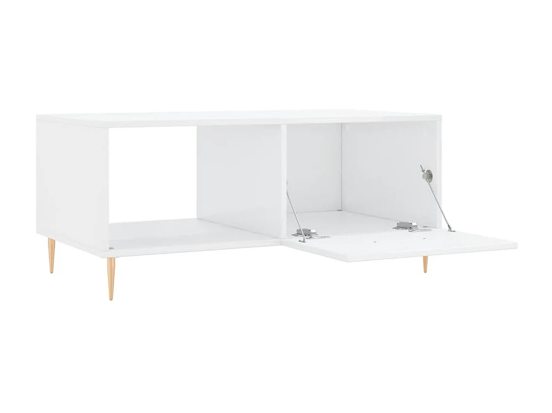 Couchtisch Beistelltisch Hochglanz-Weiß 90x50x40 cm Holzwerkstoff -MN73268