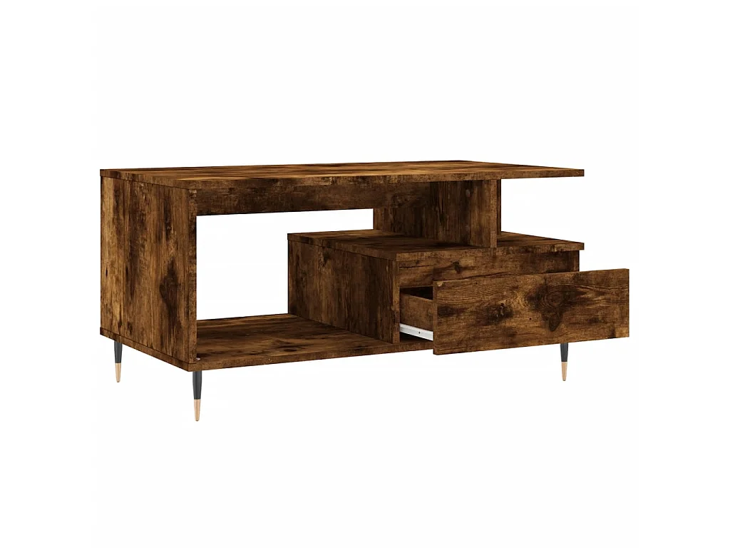 Couchtisch Beistelltisch Räuchereiche 90x49x45 cm Holzwerkstoff -MN87436