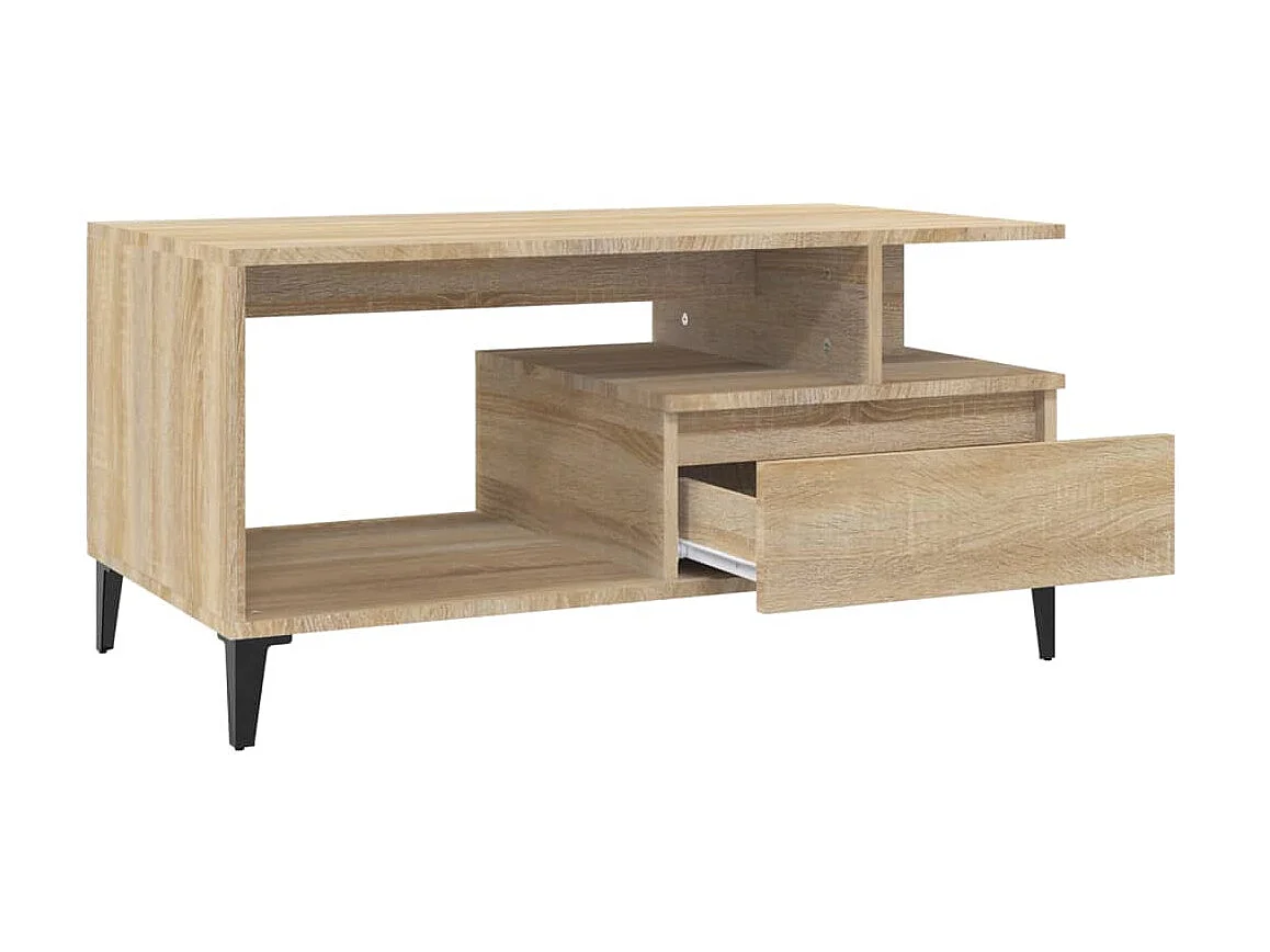 Couchtisch Beistelltisch Sonoma-Eiche 90x49x45 cm Holzwerkstoff -MN85236