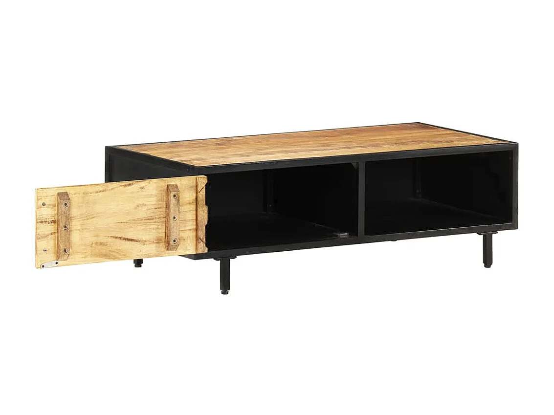 Couchtisch Beistelltisch 105x50x35 cm Raues Mangoholz -MN60587