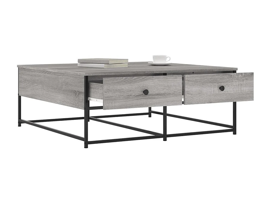 Couchtisch Beistelltisch Grau Sonoma 100x99x40 cm Holzwerkstoff -MN97789