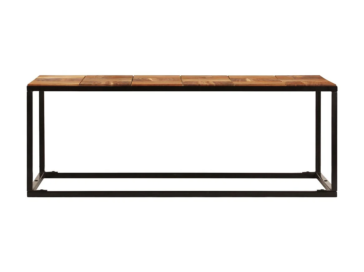 Couchtisch Beistelltisch 110 x 60 x 40 cm Massivholz Akazie und Stahl -MN42170