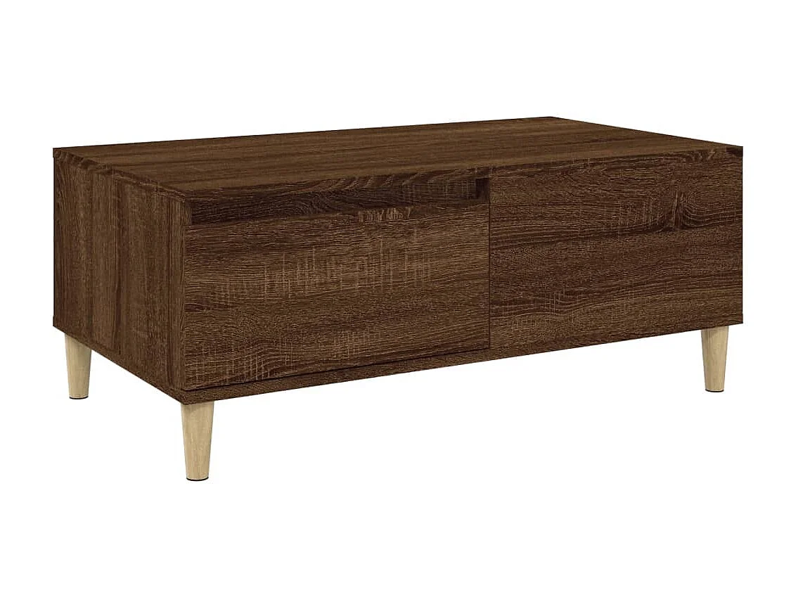 Couchtisch Braun Beistelltisch Eichen-Optik 90x50x36,5 cm Holzwerkstoff -MN63789