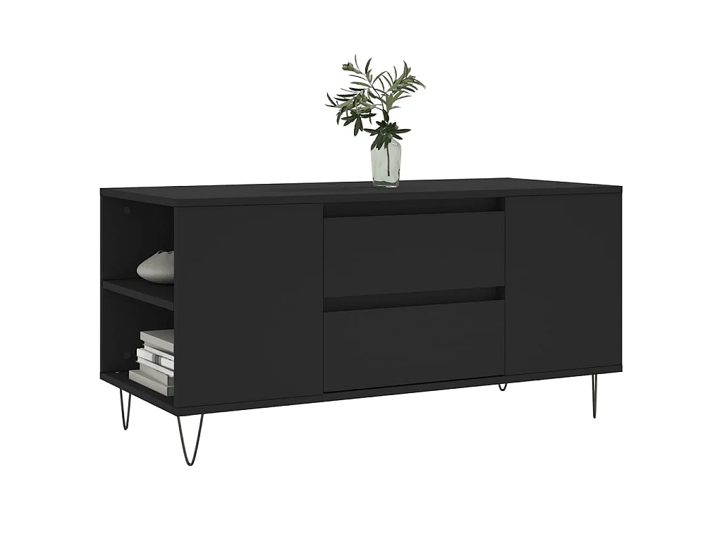 Couchtisch Beistelltisch Schwarz 102x44,5x50 cm Holzwerkstoff -MN76468