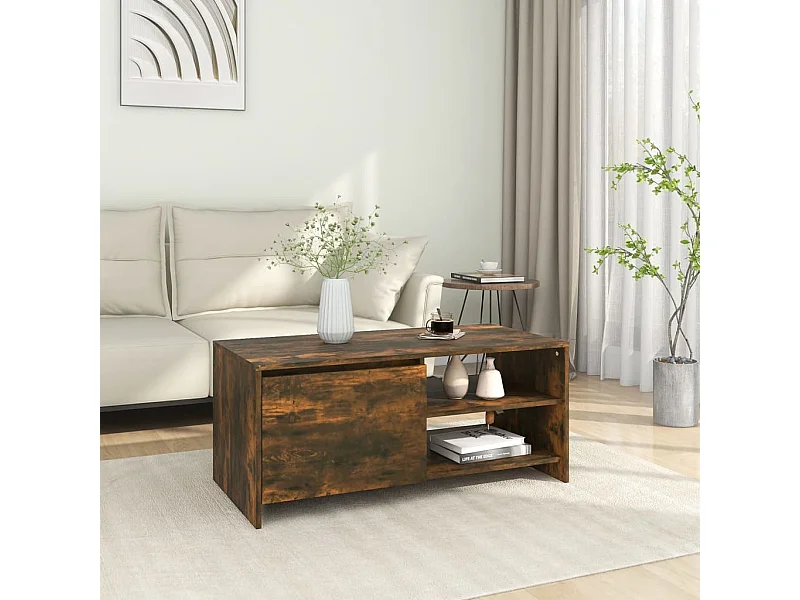 Couchtisch Beistelltisch Räuchereiche 102x50x45 cm Holzwerkstoff -MN99671