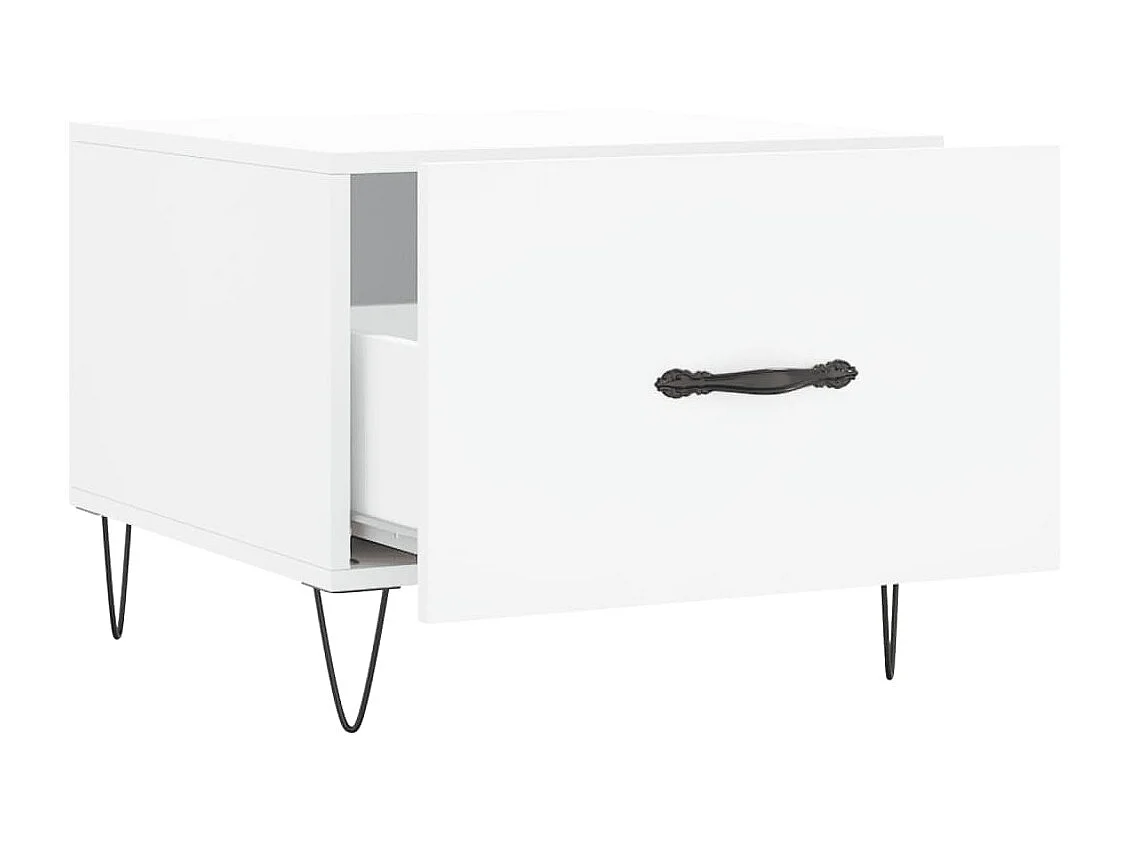 Couchtisch Beistelltisch Weiß 50x50x40 cm Holzwerkstoff -MN41174