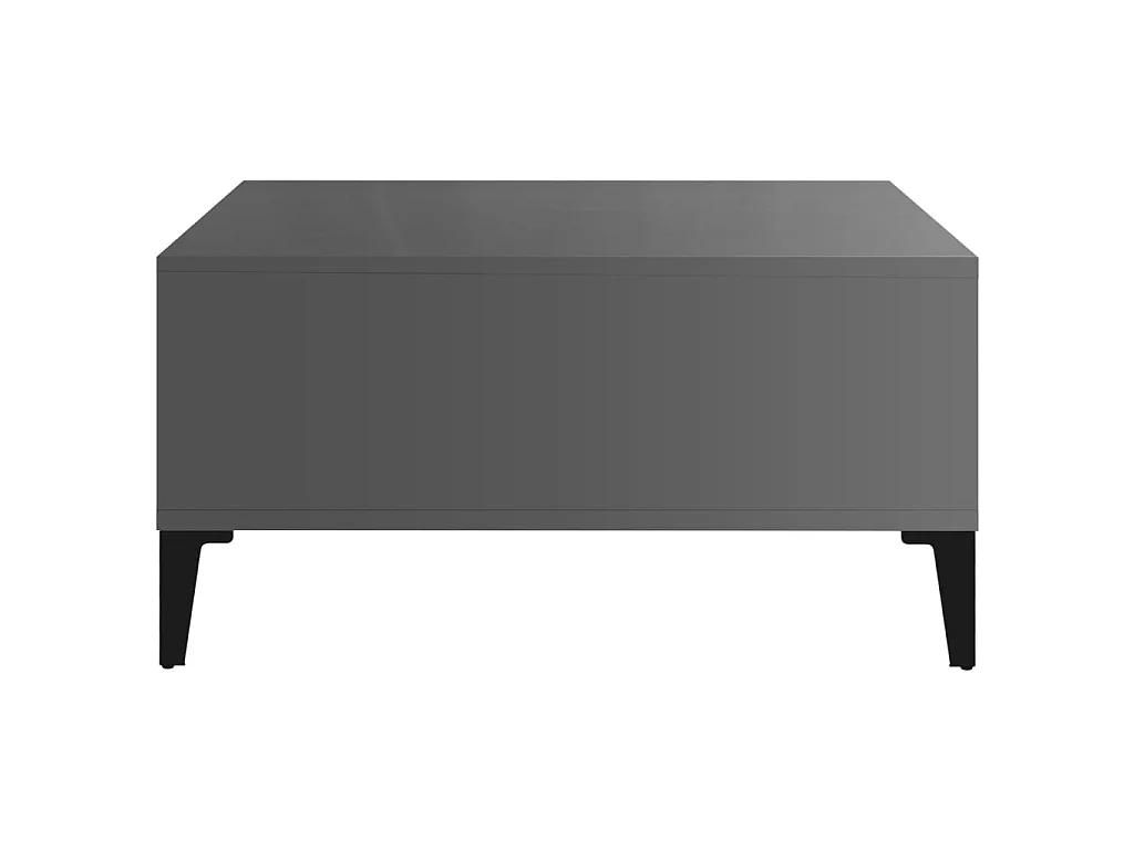 Couchtisch Beistelltisch Hochglanz-Grau 60x60x30 cm Holzwerkstoff -MN78835