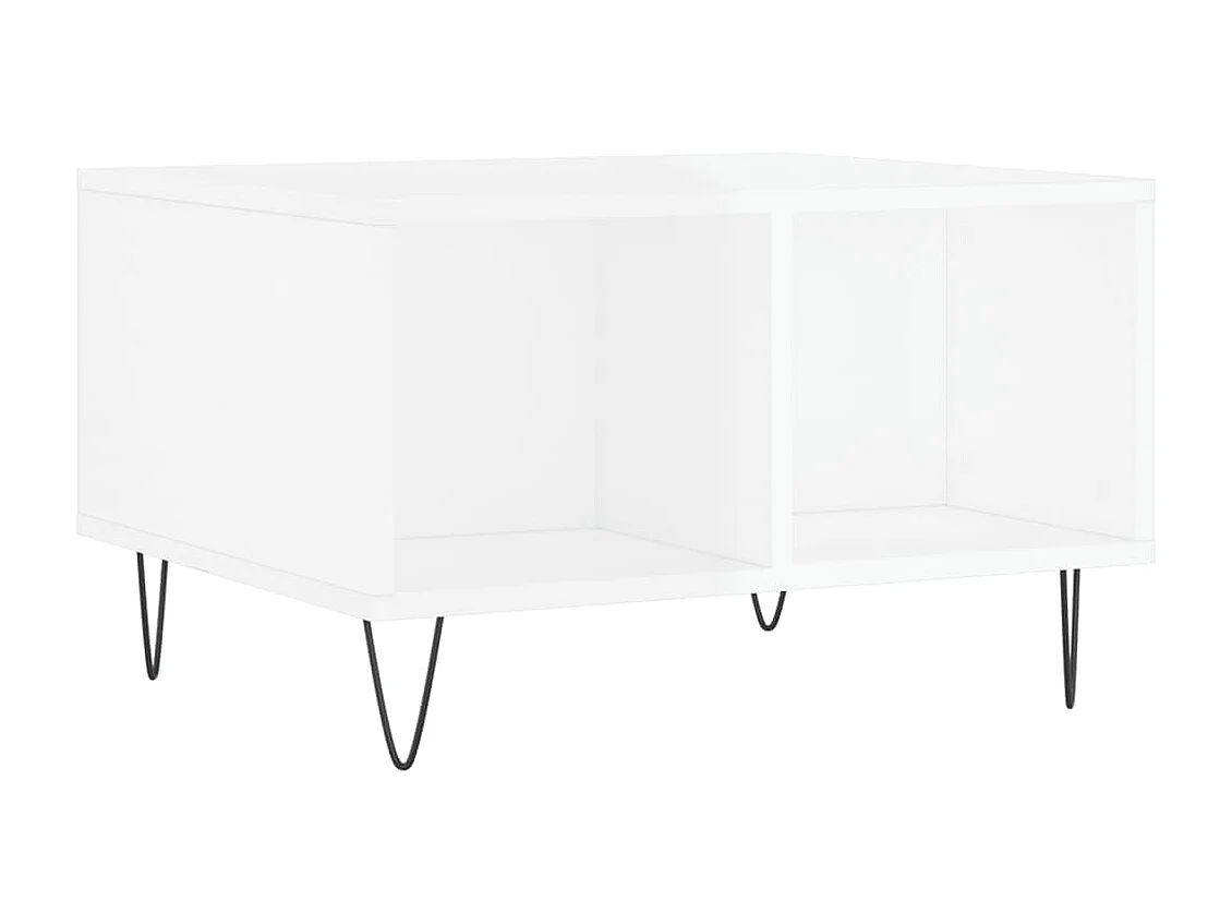 Couchtisch Beistelltisch Hochglanz-Weiß 60x50x36,5 cm Holzwerkstoff -MN72388