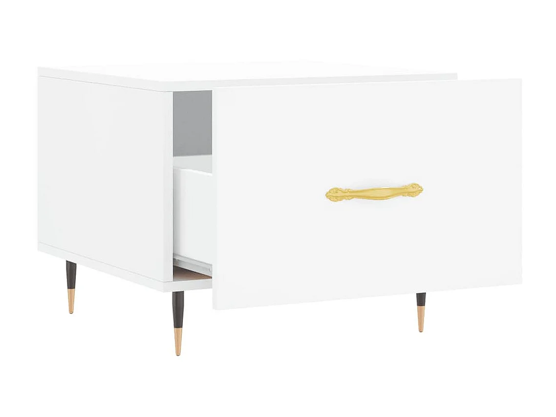 Couchtisch Beistelltisch Weiß 50x50x40 cm Holzwerkstoff -MN26560