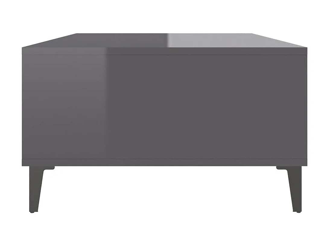 Couchtisch Beistelltisch Hochglanz-Grau 103,5x60x35 cm Holzwerkstoff -MN43258
