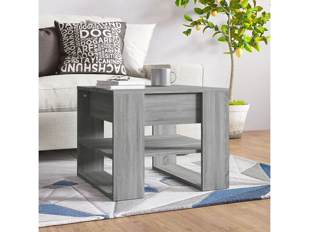 Couchtisch Beistelltisch Grau Sonoma 55,5x55x45 cm Holzwerkstoff -MN67365