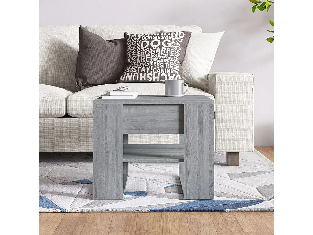 Couchtisch Beistelltisch Grau Sonoma 55,5x55x45 cm Holzwerkstoff -MN67365
