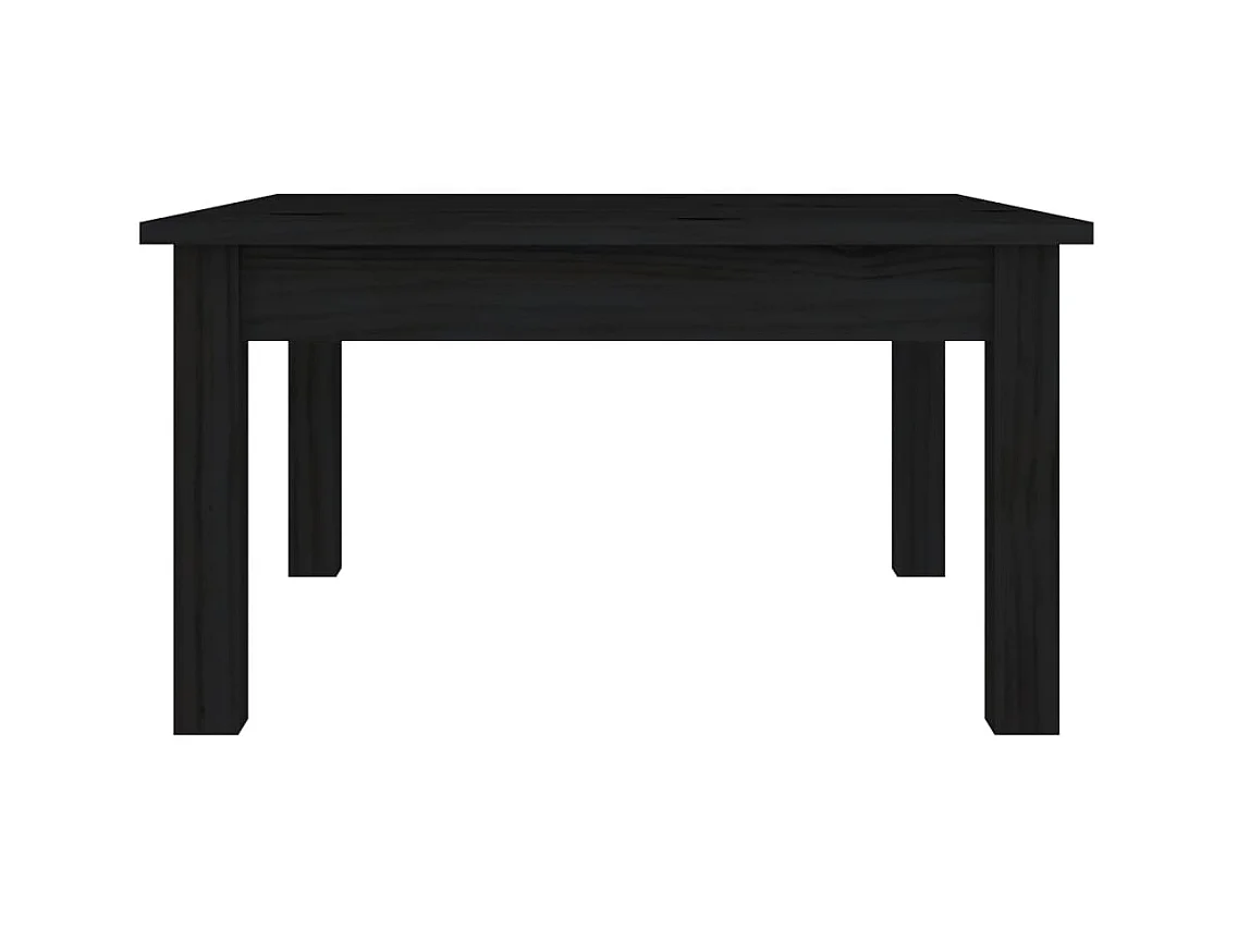 Couchtisch Beistelltisch Schwarz 55x55x30 cm Massivholz Kiefer -MN94008