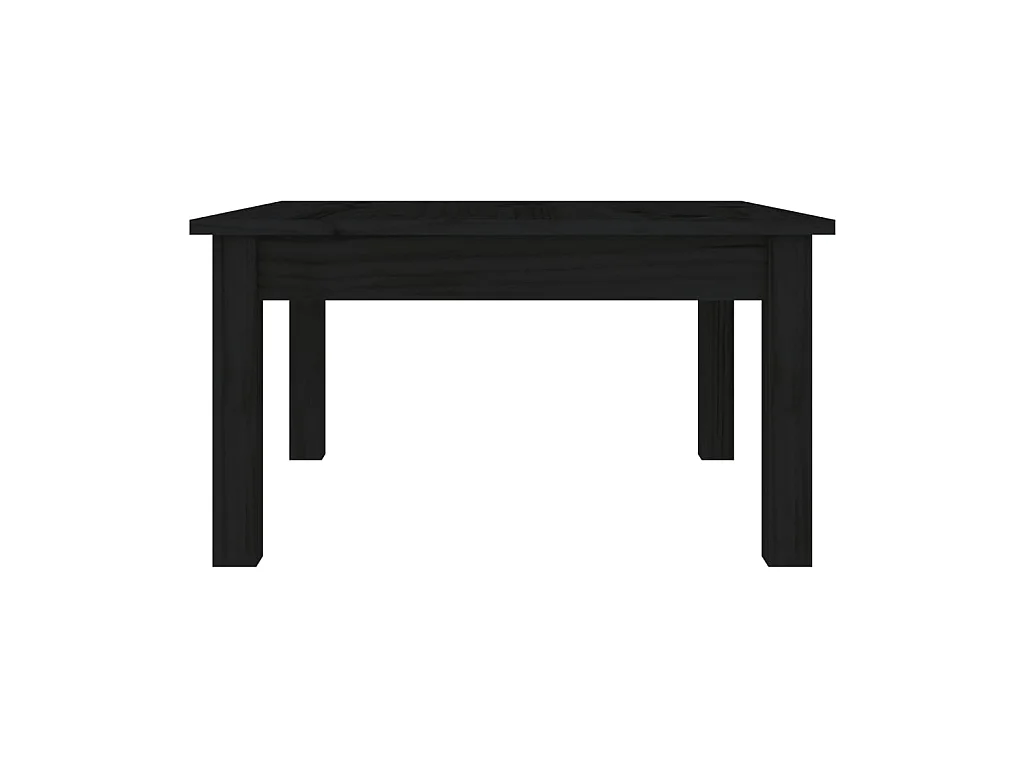 Couchtisch Beistelltisch Schwarz 55x55x30 cm Massivholz Kiefer -MN94008
