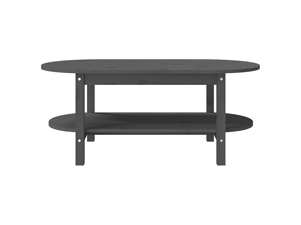 Couchtisch Beistelltisch Grau 110x55x45 cm Massivholz Kiefer -MN29127