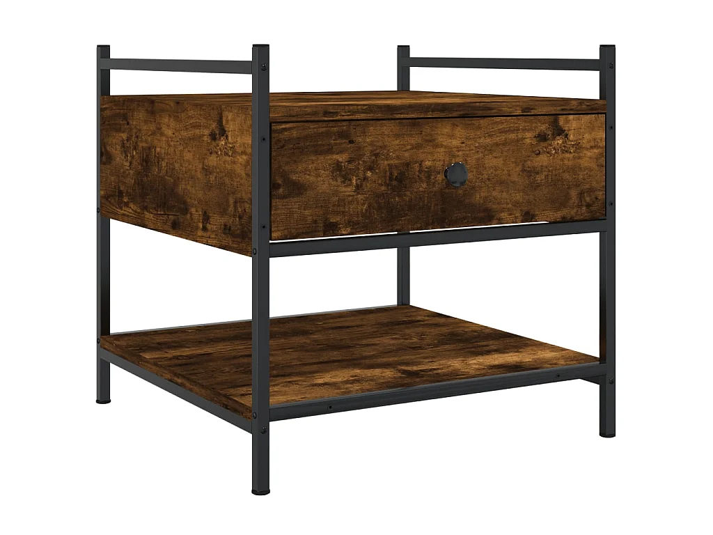 Couchtisch Beistelltisch Räuchereiche 50x50x50 cm Holzwerkstoff -MN85954